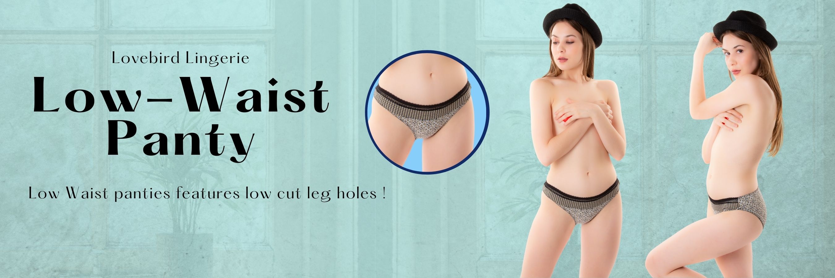 Buy low waist panties or women banner lovebird